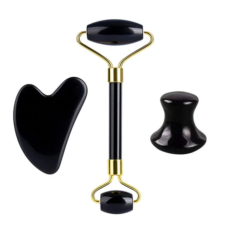 Zestaw kamieni Gua Sha i roller jadeitowy