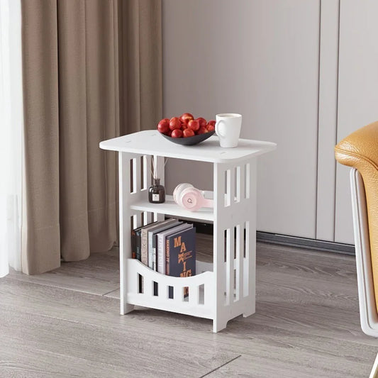 Drewniany stolik w stylu nordyckim – organizer