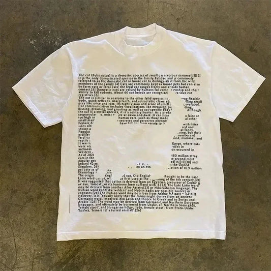 Koszulka Cat Letter unisex