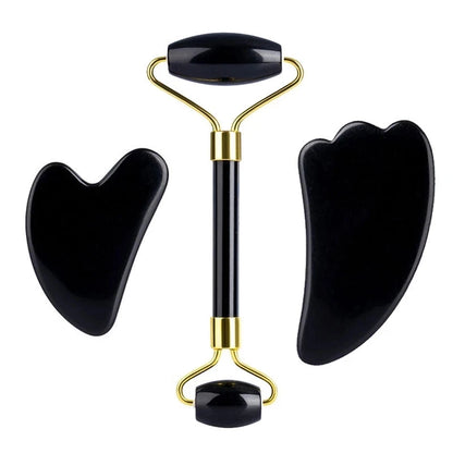 Zestaw kamieni Gua Sha i roller jadeitowy